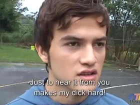 Hot and sensual sex with an uncut Latin boy with a big dick