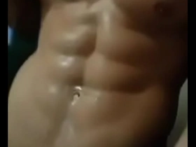 Asian hunk’s steamy solo performance with a big cock