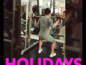 A solo boy’s fun at the gym during the summer break.