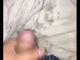 Jackson Vangs solo performance of a masturbation scene with a happy ending.