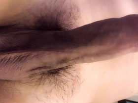 Solo boy’s uncut glans masturbation with a happy ending